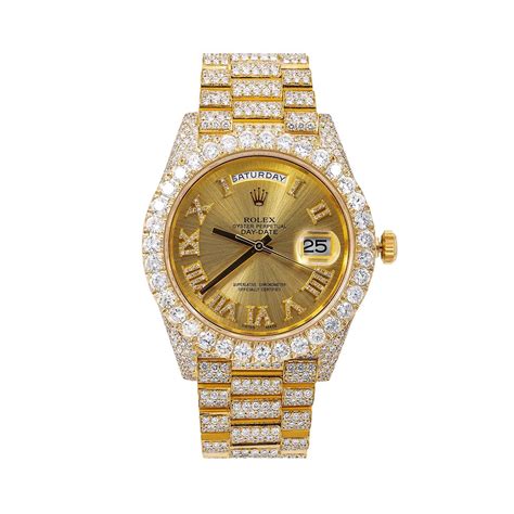 bust down rolex gold|rolex bust down vvs diamonds.